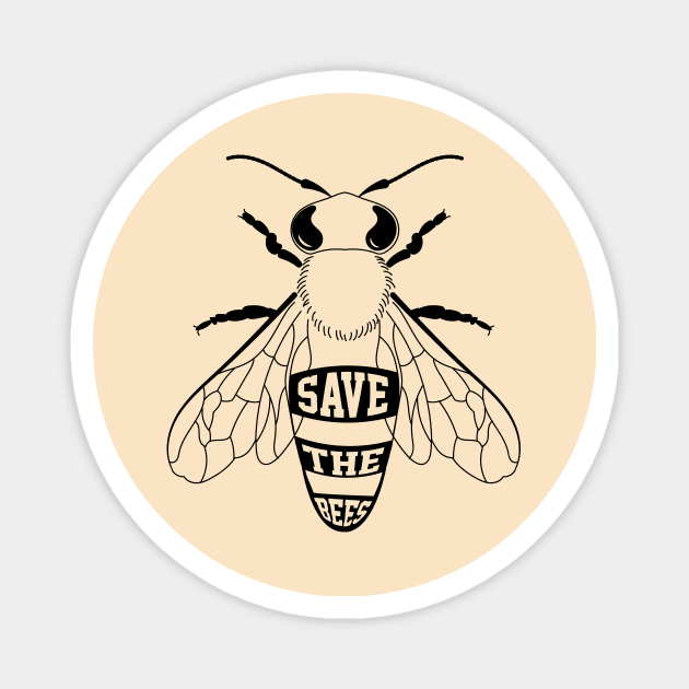 Save The Bees Magnet by Crisp Decisions